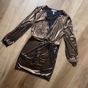 Bronze Metallic Cocktail Dress